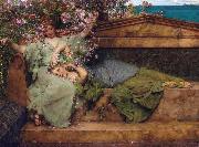Alma-Tadema, Sir Lawrence In a Rose Garden (mk23) oil painting reproduction